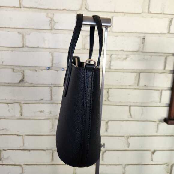 Kate Spade Glimmer Black Glitter Crossbody Bag Purse - Picture 7 of 15